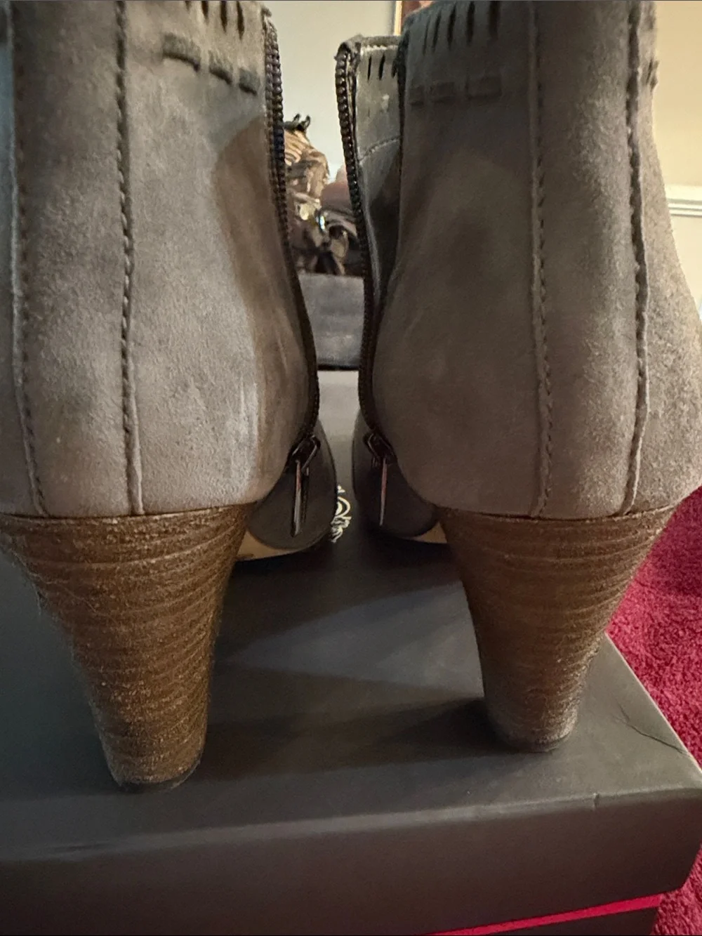 Vince Camuto gray suede